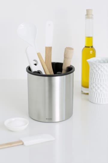 Profile Line utensil holder 15.5 cm - Steel-黑色 - Brabantia