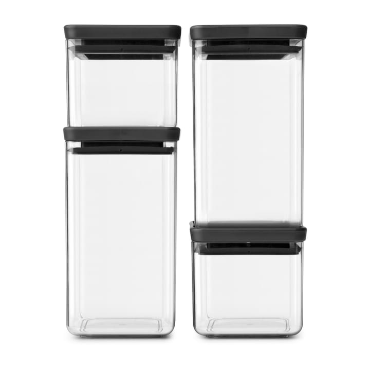 TASTY+ square storage jar set - Dark 灰色 - Brabantia