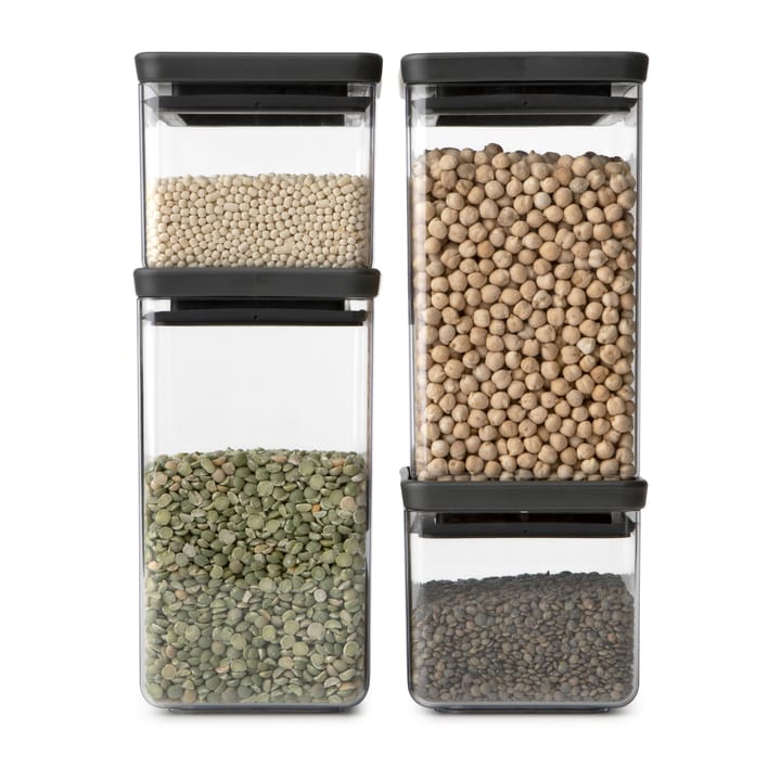 TASTY+ square storage jar set - Dark 灰色 - Brabantia