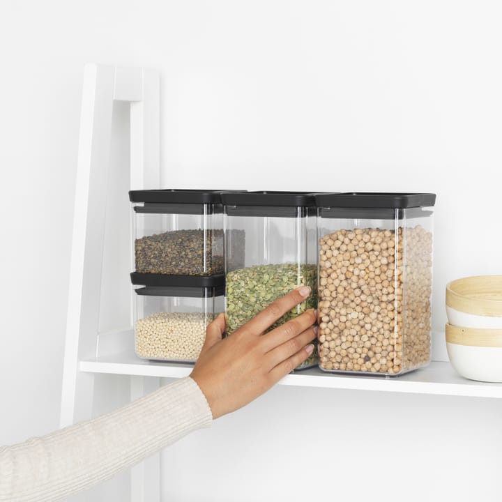 TASTY+ square storage jar set - Dark 灰色 - Brabantia