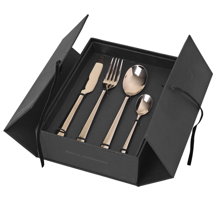 Hune 餐具 cutlery 16 pcs - titanium espresso - Broste Copenhagen