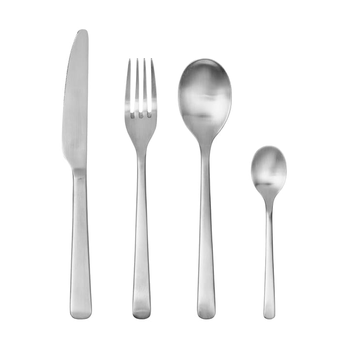 Hune 餐具 cutlery brushed satin 4 pieces - Stainless steel - Broste Copenhagen