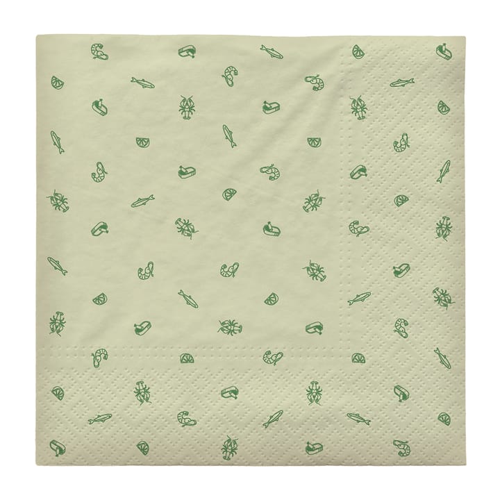 Sea 餐巾纸 33x33 cm 20-pack - Jelly green - Broste Copenhagen