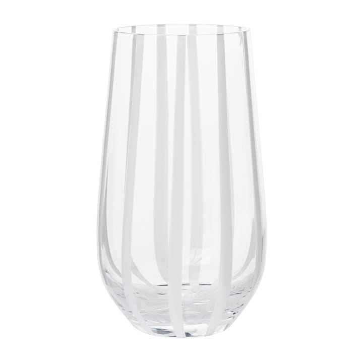 Stripe 杯子 55 cl - Clear-white stripes - Broste Copenhagen