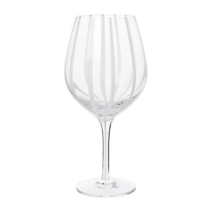 Stripe red 红酒杯 65 cl - Clear-white stripes - Broste Copenhagen