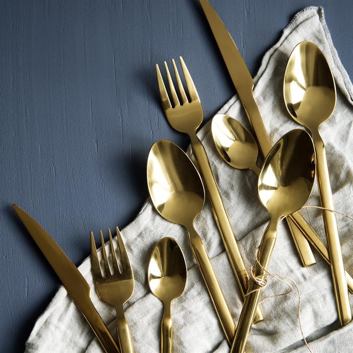 Tvis 餐具 cutlery set 16 pieces - gold - Broste Copenhagen