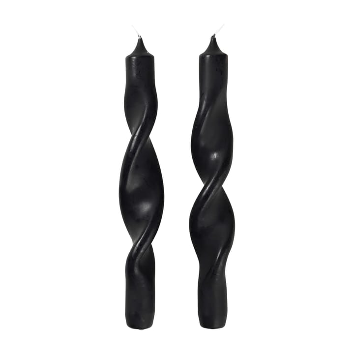 Twist twisted candles twisted 蜡烛 23 cm 两件套装, Simply 黑色 Broste Copenhagen