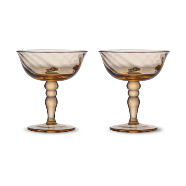 Opacity Italian champagne coupe 15 cl 两件套装 - 桃色 - Byon