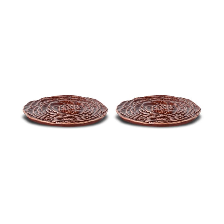 Veggie coasters Ø10 cm 两件套装 - Burgundy - Byon