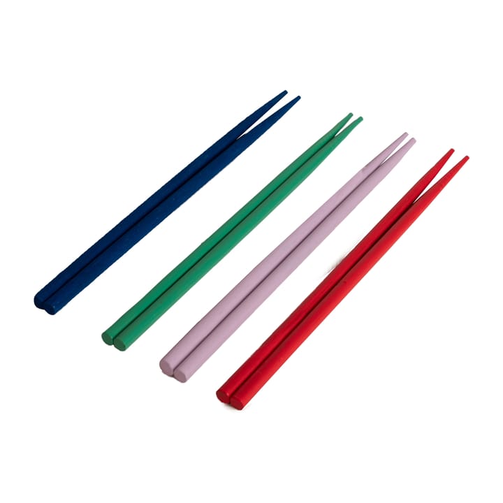 Yaki chopsticks 4 pack - 蓝色-绿色-紫色-红色 - Byon