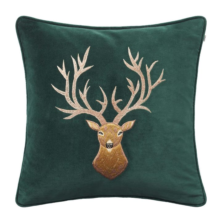 Embroidered Reindeer 靠枕套 50x50 cm - Green - Chhatwal & Jonsson