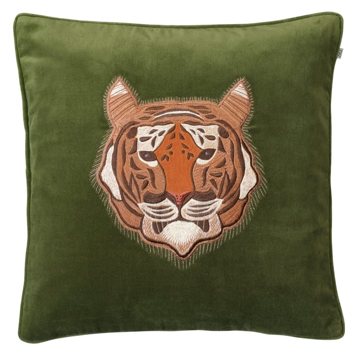 Embroidered Tiger 靠枕套 50x50 cm - Cactus 绿色 - Chhatwal & Jonsson