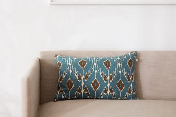 Ikat Goa 枕头套 60x40 cm - Heaven 蓝色-灰褐色（Taupe） - Chhatwal & Jonsson