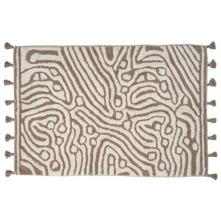 Maze 浴室地垫60x90 cm - Simply 灰褐色（Taupe）-白色 - Classic Collection