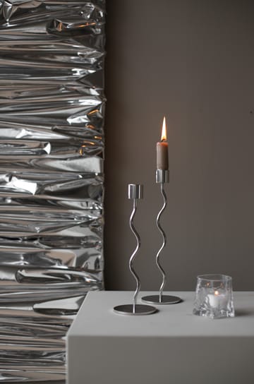 Curved 烛台 26 cm - Rostfritt stål - Cooee Design