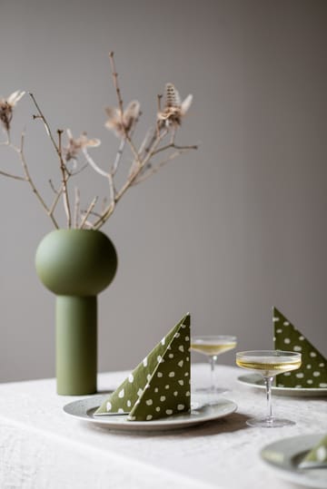 Dots napkins 33x33 cm 20-pack - Olive - Cooee Design