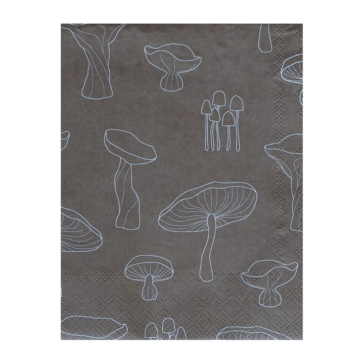 Fungi napkin 33x33 cm 20-pack - Hazelnut-白色 - Cooee Design