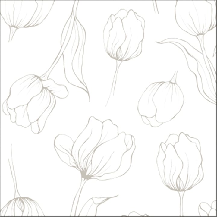 Tulipa napkins 16x16 cm - 白色 - Cooee Design