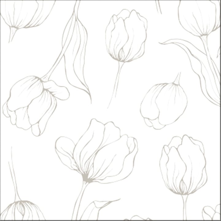 Tulipa napkins 33x33 cm - 白色 - Cooee Design