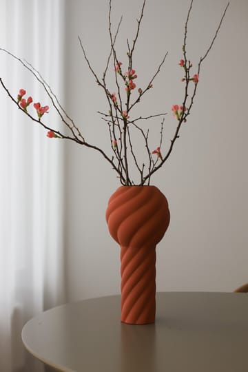 Twist pillar 花瓶 34 cm - Brick 红色 - Cooee Design