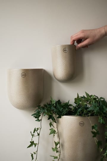 Cut wall-mounted flowerpot beige - Medium 15 cm - DBKD