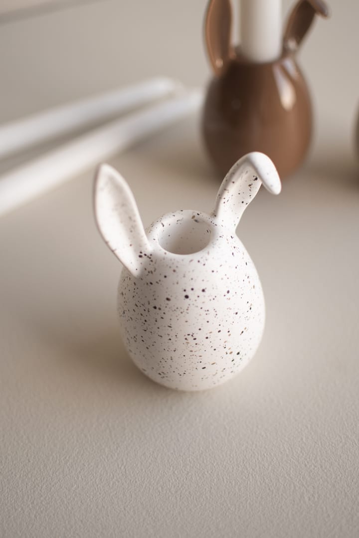 Rabbit 烛台 13 cm, 白色的 dot DBKD