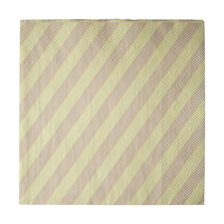 Stripe paper 餐巾纸 33x33 cm 20件装 - 黄色 - DBKD