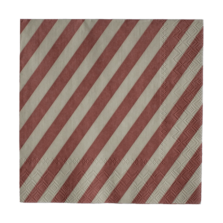 Stripe paper 餐巾纸 33x33 cm 20件装 - 深红 - DBKD