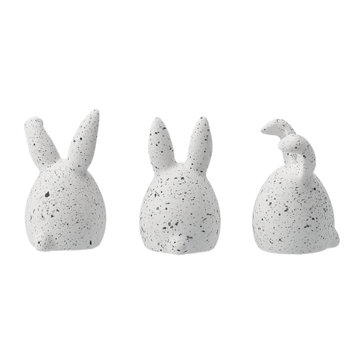 Triplets easter rabbit 三件套装, 白色 dot DBKD