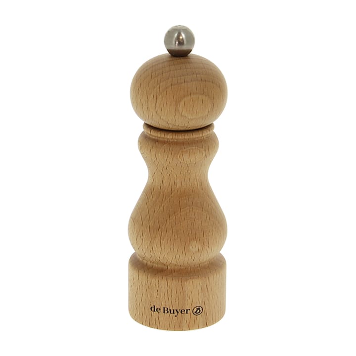 Rumba salt and pepper mill ceramic 14 cm - Beech wood - light - De Buyer