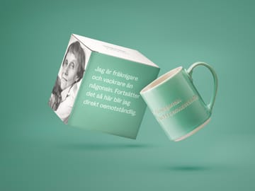 Astrid Lindgren 马克杯, I am frecklier… - 绿色-swedish - Design House Stockholm