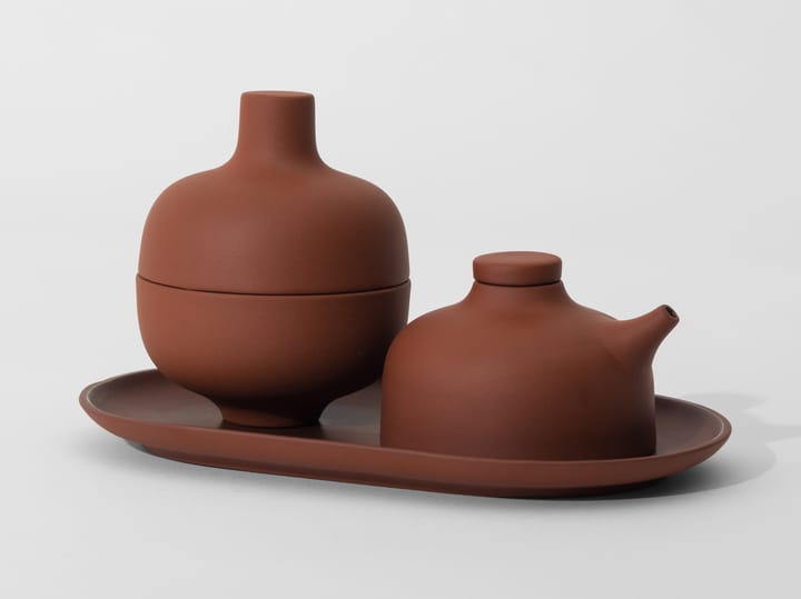 Sand 带盖碗 小号 Ø8.2 cm - 红色 clay - Design House Stockholm