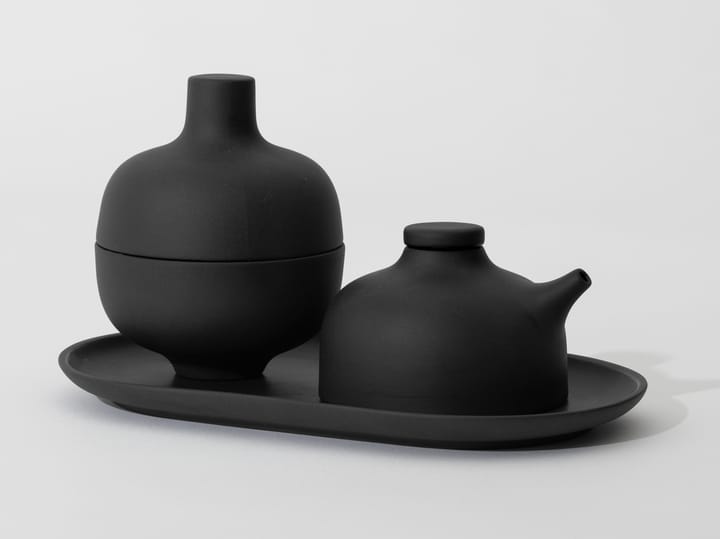 Sand soy sauce bottle 12 cl, 黑色 clay Design House Stockholm