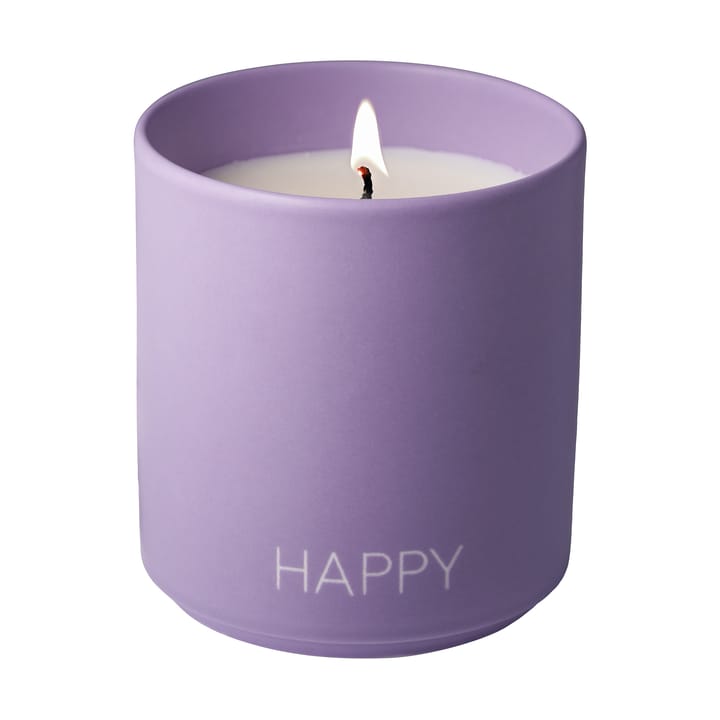 香薰蜡烛 大 Ø8 cm - Happy-紫色 - Design Letters