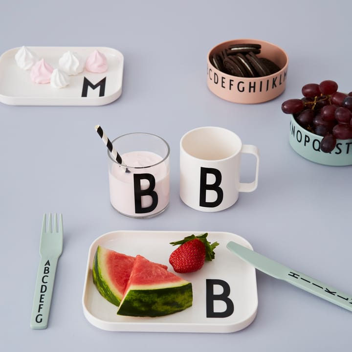 Design Letters children's 餐具 cutlery melamine, 绿色 Design Letters