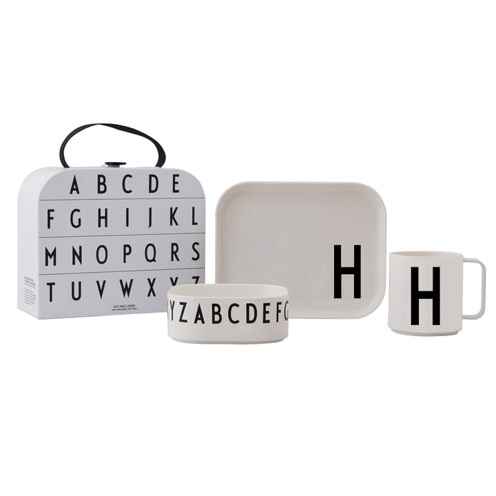 Design Letters children's dinnerware set, H Design Letters