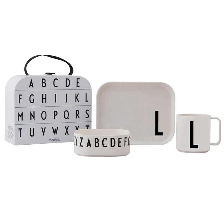 Design Letters children's dinnerware set, L Design Letters