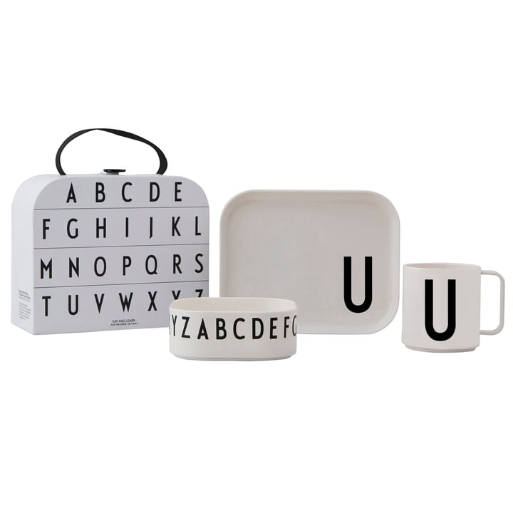 Design Letters children's dinnerware set, U Design Letters