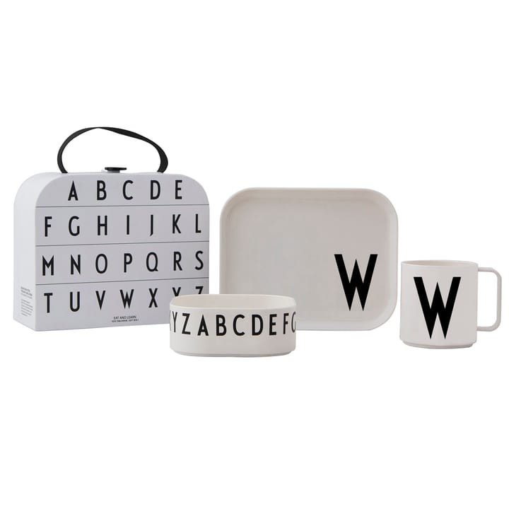 Design Letters children's dinnerware set, W Design Letters