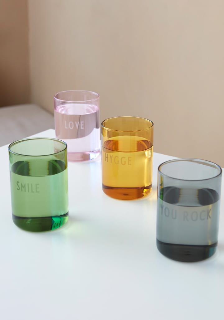 Design Letters favourite glass 35 cl - Hygge-mustard - Design Letters