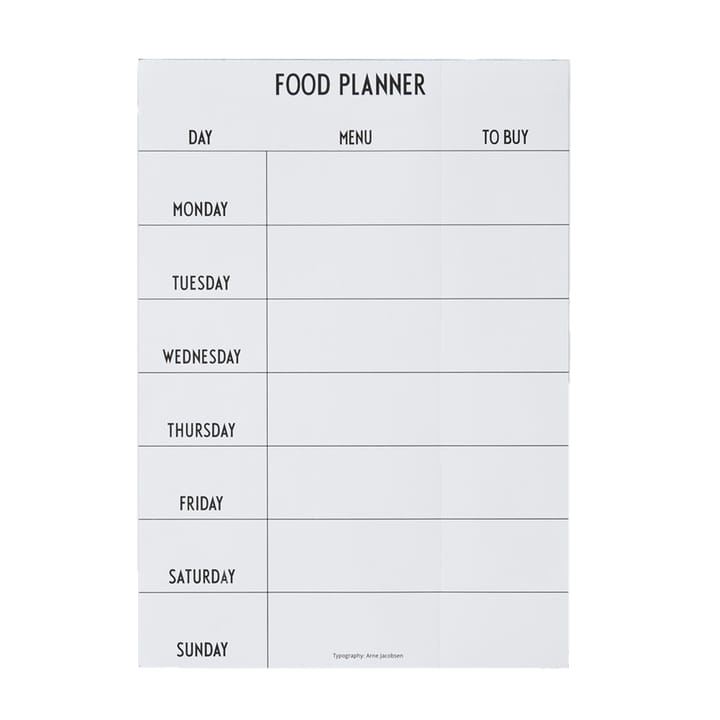 Design Letters meal planner - 白色 - Design Letters