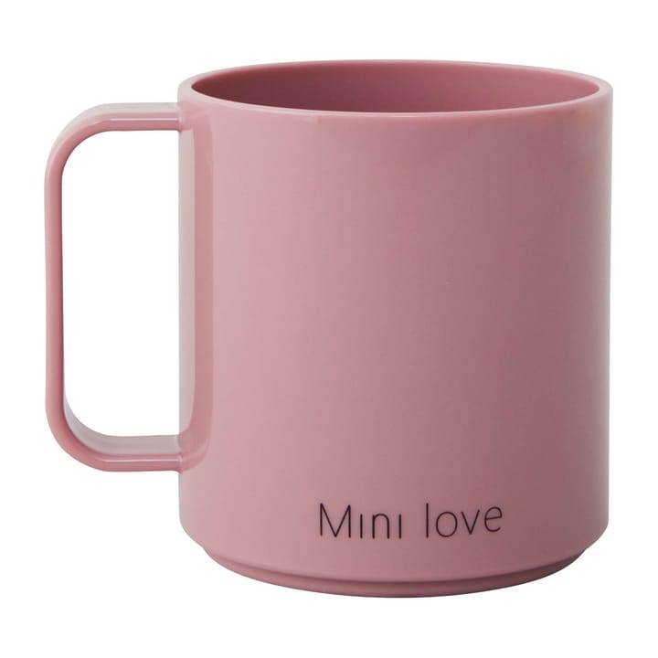 Design Letters Mini Love 杯子 with handle, Ash 玫瑰色 Design Letters