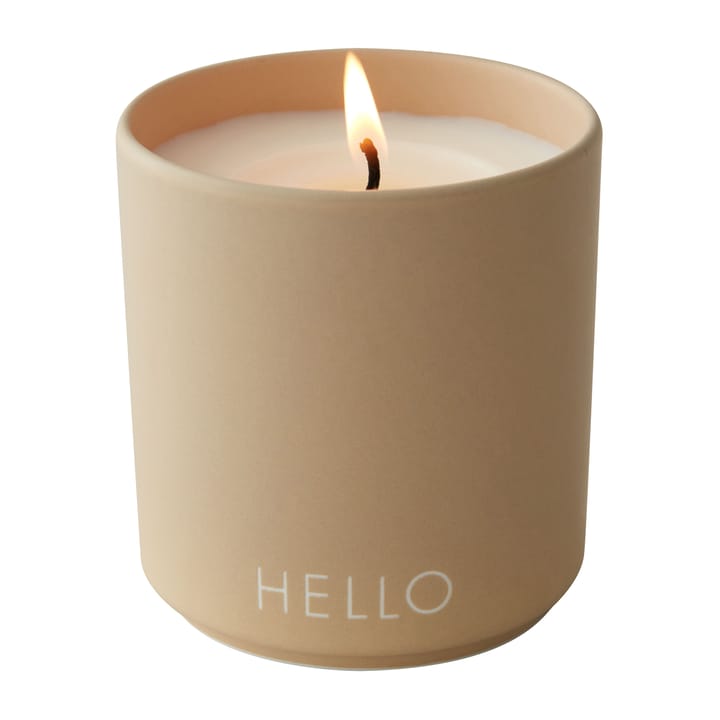 Design Letters scented cande Ø8 cm - Hello-米色 - Design Letters