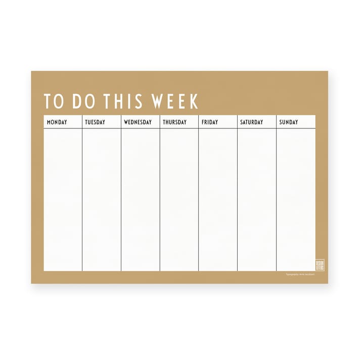 Design Letters weekly planner - 米色 - Design Letters