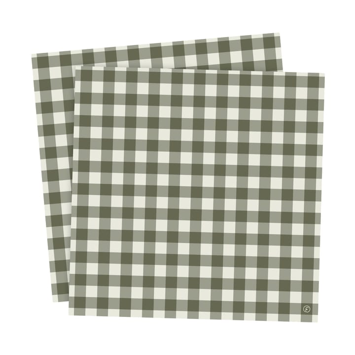 Ernst 餐巾纸 checkered 33x33 cm 20-pack - 绿色-浅绿色 - ERNST