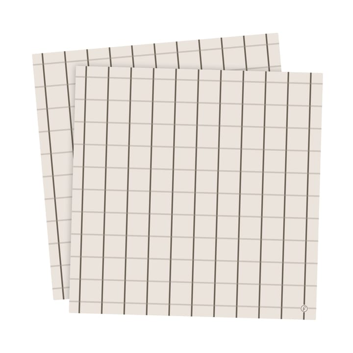 Ernst 餐�巾纸 大 checkered 33x33 cm 20-pack - 米色-mole - ERNST
