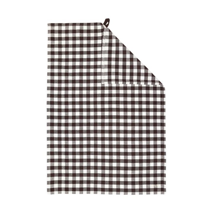 Ernst 厨房巾 checkered 47x70 cm - 褐色-白色 - ERNST