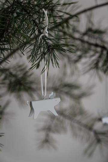 Ernst Christmas ornaments pig 两件套装 - 白色 5 cm - ERNST