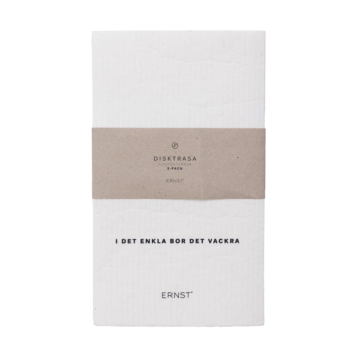 Ernst dishcloth quote/striped 两件套装 - White - ERNST