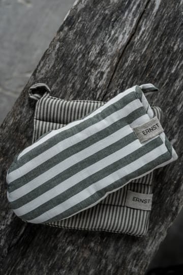 Ernst potholder striped 23x25 cm - 绿色-米色 - ERNST